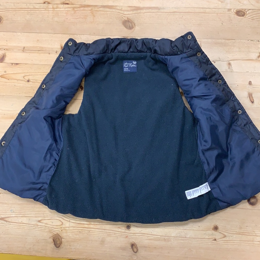 American Eagle Outfitters Ladies XS Navy Blue Puffer Vest Nylon Fleece Lined - Picture 4 of 8